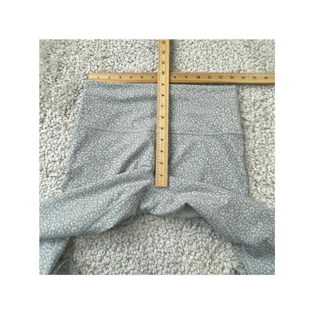 Lululemon Wunder Train Hi Rise Tight Leopard Daisy Starlight Gray Womens 10